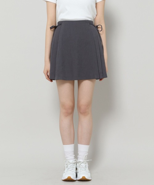 3.3 Field Trip （3.3フィールドトリップ）の「3.3 Field Trip／サイドプリーツ ミニスカート（裏地付き） 2105744（スカート・レディース・チャコール/ブラック・FREE）」の14枚目の写真