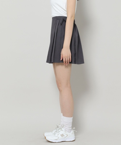 3.3 Field Trip （3.3フィールドトリップ）の「3.3 Field Trip／サイドプリーツ ミニスカート（裏地付き） 2105744（スカート・レディース・チャコール/ブラック・FREE）」の15枚目の写真
