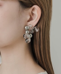 SMELLY | クリアメタルボールボリュームイヤリング(イヤリング)