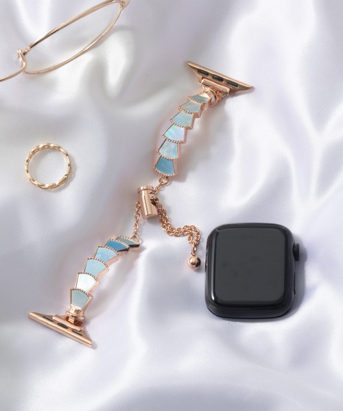 emonique(エモニーク)の「ステンレス製 Apple Watch バンド スマートウォッチバンド【38/40/41/42/44/45/49mm対応】(デジタル腕時計・レディース・ゴールド系その他/ピンクゴールド/シルバー×ブルー/ブラック/シルバー/ブラック×シルバー・38/42)」の6枚目の写真