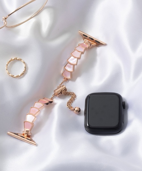 emonique(エモニーク)の「ステンレス製 Apple Watch バンド スマートウォッチバンド【38/40/41/42/44/45/49mm対応】(デジタル腕時計・レディース・ゴールド系その他/ピンクゴールド/シルバー×ブルー/ブラック/シルバー/ブラック×シルバー・38/42)」の10枚目の写真