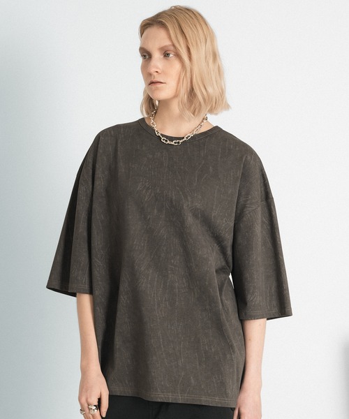 selle glant(セレグランテ)の「PIGMET LIKE REVERSIBLE T/ピグメントライクリバーシブルTシャツ(Tシャツ/カットソー・メンズ・チャコールグレー/ブラック/アイボリー・MEDIUM/LARGE)」の3枚目の写真