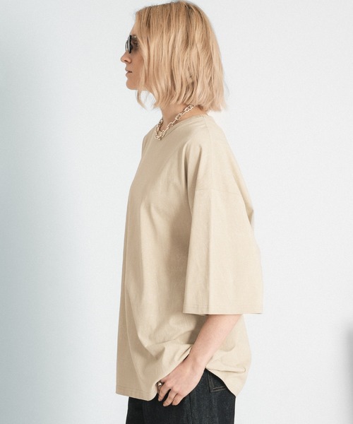 selle glant(セレグランテ)の「PIGMET LIKE REVERSIBLE T/ピグメントライクリバーシブルTシャツ(Tシャツ/カットソー・メンズ・チャコールグレー/ブラック/アイボリー・MEDIUM/LARGE)」の22枚目の写真