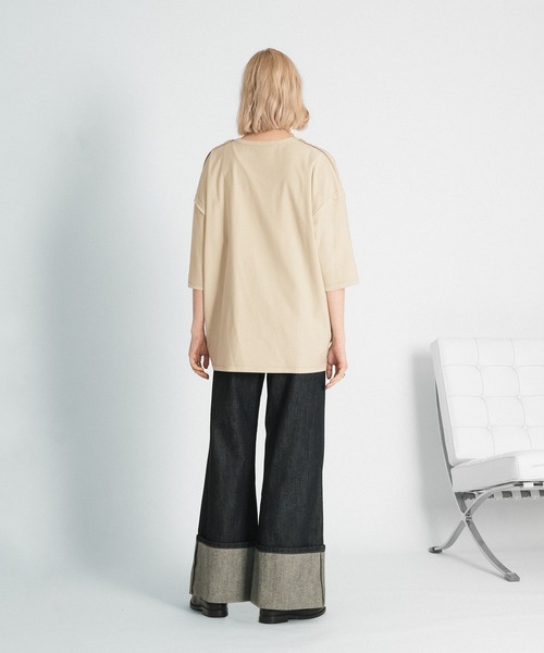 selle glant(セレグランテ)の「PIGMET LIKE REVERSIBLE T/ピグメントライクリバーシブルTシャツ(Tシャツ/カットソー・メンズ・チャコールグレー/ブラック/アイボリー・MEDIUM/LARGE)」の19枚目の写真