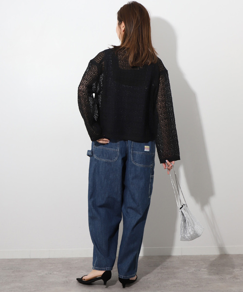 JOURNAL STANDARD relume（ジャーナルスタンダード　レリューム）の「レース編みクルーネックカーディガン（カーディガン/ボレロ・レディース・ホワイト/ブルー/ブラック・FREE）」の6枚目の写真