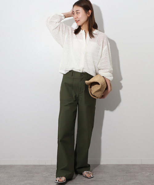 JOURNAL STANDARD relume（ジャーナルスタンダード　レリューム）の「レース編みクルーネックカーディガン（カーディガン/ボレロ・レディース・ホワイト/ブルー/ブラック・FREE）」の11枚目の写真