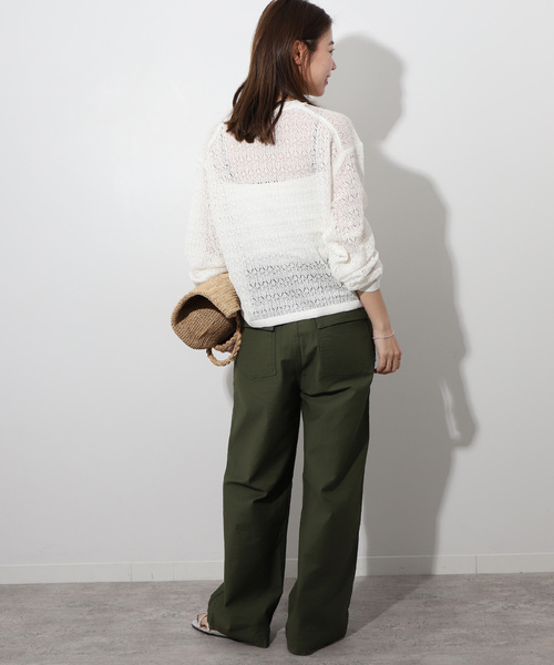 JOURNAL STANDARD relume（ジャーナルスタンダード　レリューム）の「レース編みクルーネックカーディガン（カーディガン/ボレロ・レディース・ホワイト/ブルー/ブラック・FREE）」の14枚目の写真