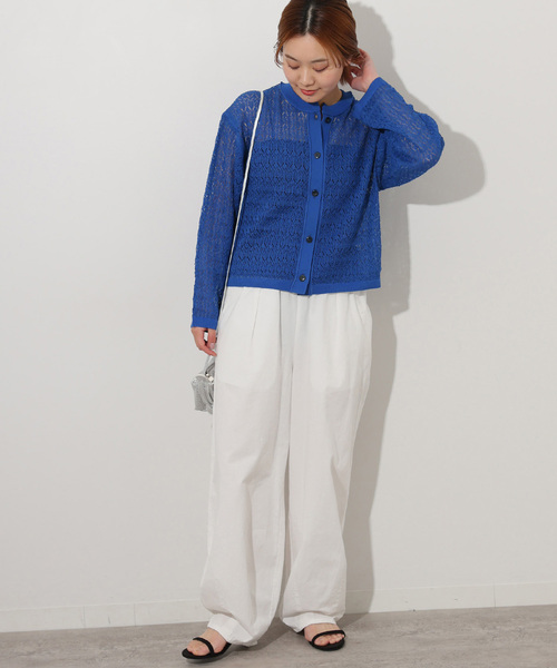 JOURNAL STANDARD relume（ジャーナルスタンダード　レリューム）の「レース編みクルーネックカーディガン（カーディガン/ボレロ・レディース・ホワイト/ブルー/ブラック・FREE）」の18枚目の写真