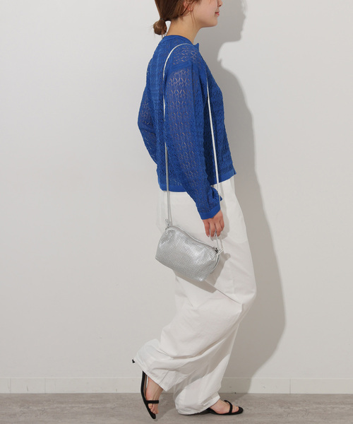 JOURNAL STANDARD relume（ジャーナルスタンダード　レリューム）の「レース編みクルーネックカーディガン（カーディガン/ボレロ・レディース・ホワイト/ブルー/ブラック・FREE）」の19枚目の写真
