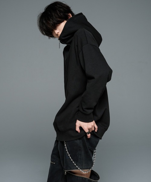 ADRER フルジップパーカー ブラック XSサイズ アドラー ADRER 「ADRER」 ジップアップパーカー S ブラック メンズ