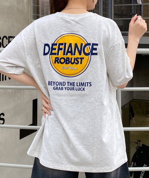 INGNI（イング）の「BackサークルロゴチュニックTシャツ（Tシャツ/カットソー・レディース・オフホワイト/オートミール/スミクロ・M）」の3枚目の写真