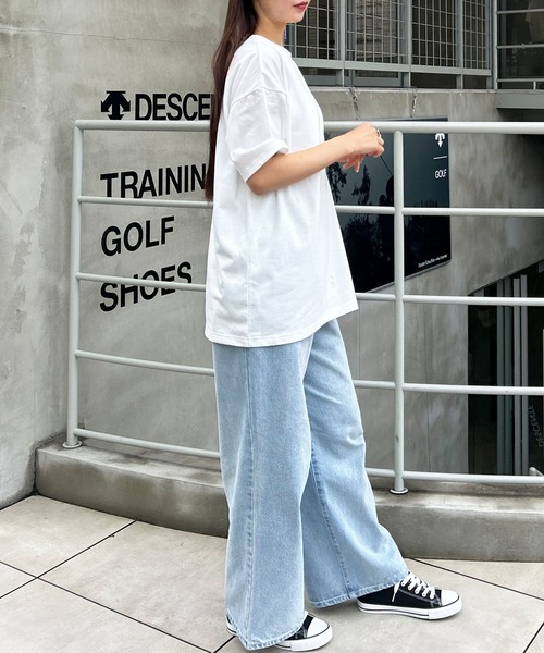 INGNI（イング）の「BackサークルロゴチュニックTシャツ（Tシャツ/カットソー・レディース・オフホワイト/オートミール/スミクロ・M）」の12枚目の写真
