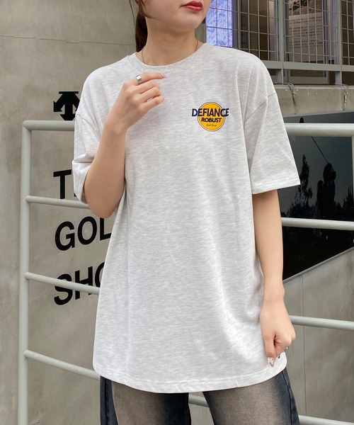 INGNI（イング）の「BackサークルロゴチュニックTシャツ（Tシャツ/カットソー・レディース・オフホワイト/オートミール/スミクロ・M）」の22枚目の写真
