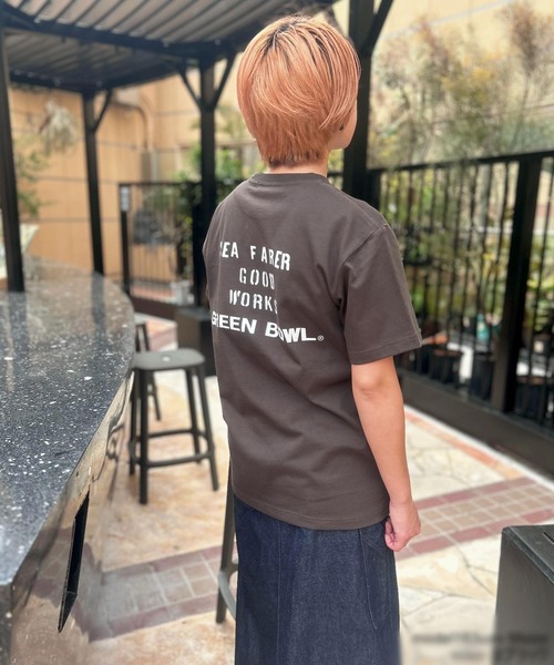 【日本製】グリーンボウル 【GREEN BOWL】Organic CottonT-shirts (E柄 SERVICE）（Tシャツ/カットソー）｜GREEN BOWL（グリーンボウル）