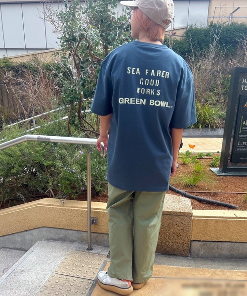 【日本製】グリーンボウル 【GREEN BOWL】Organic CottonT-shirts (E柄 SERVICE）（Tシャツ/カットソー）｜GREEN BOWL（グリーンボウル）