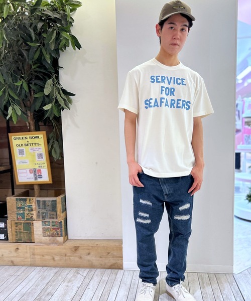 GREEN BOWL（グリーンボウル）の「【日本製】グリーンボウル 【GREEN BOWL】Organic CottonT-shirts (E柄 SERVICE）（Tシャツ/カットソー・レディース・ブラック/オフホワイト/ダークネイビー・L/M/XL）」の13枚目の写真