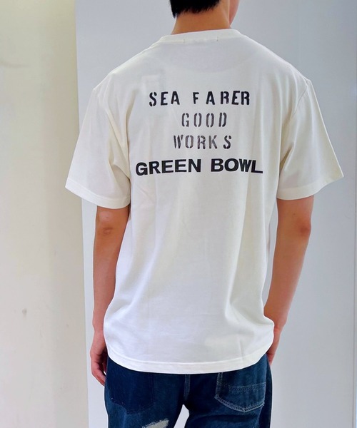 GREEN BOWL（グリーンボウル）の「【日本製】グリーンボウル 【GREEN BOWL】Organic CottonT-shirts (E柄 SERVICE）（Tシャツ/カットソー・レディース・ブラック/オフホワイト/ダークネイビー・L/M/XL）」の14枚目の写真