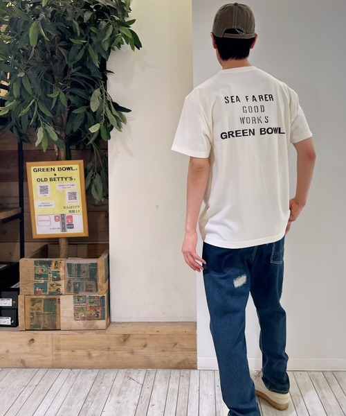 GREEN BOWL（グリーンボウル）の「【日本製】グリーンボウル 【GREEN BOWL】Organic CottonT-shirts (E柄 SERVICE）（Tシャツ/カットソー・レディース・ブラック/オフホワイト/ダークネイビー・L/M/XL）」の15枚目の写真