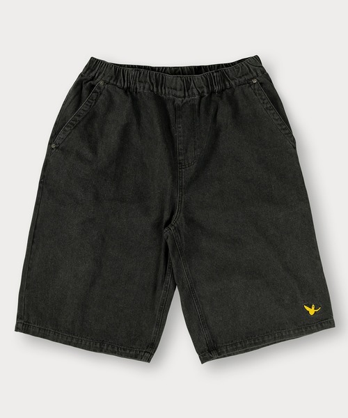 （What it isNt）ART BY MARKGONZALES（ワットイットイズント）の「【(What it isNt) ART BY MARK GONZALES/ワットイットイズント マークゴンザレス】ピスネーム付デニムバギーショーツ/ウエストシャーリング（デニムパンツ・メンズ・ダークインディゴブルー/ライトインディゴブルー/ケミカルウォッシュ/ブラック/ブラック系その他・M/L/XL）」の19枚目の写真