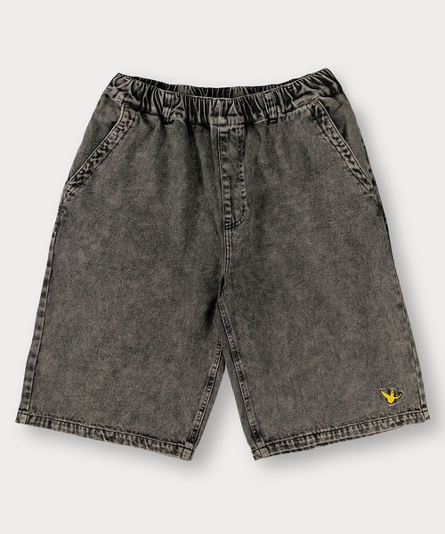 （What it isNt）ART BY MARKGONZALES（ワットイットイズント）の「【(What it isNt) ART BY MARK GONZALES/ワットイットイズント マークゴンザレス】ピスネーム付デニムバギーショーツ/ウエストシャーリング（デニムパンツ・メンズ・ダークインディゴブルー/ライトインディゴブルー/ケミカルウォッシュ/ブラック/ブラック系その他・M/L/XL）」の21枚目の写真