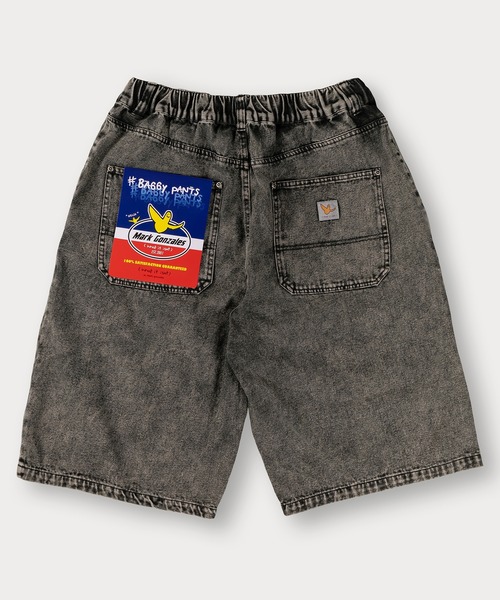 （What it isNt）ART BY MARKGONZALES（ワットイットイズント）の「【(What it isNt) ART BY MARK GONZALES/ワットイットイズント マークゴンザレス】ピスネーム付デニムバギーショーツ/ウエストシャーリング（デニムパンツ・メンズ・ダークインディゴブルー/ライトインディゴブルー/ケミカルウォッシュ/ブラック/ブラック系その他・M/L/XL）」の22枚目の写真