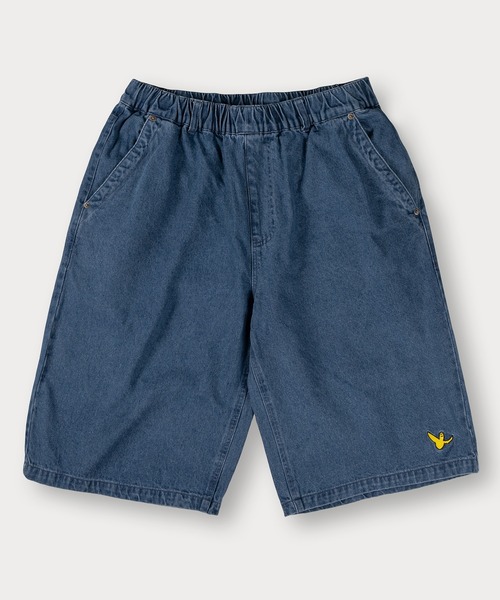 （What it isNt）ART BY MARKGONZALES（ワットイットイズント）の「【(What it isNt) ART BY MARK GONZALES/ワットイットイズント マークゴンザレス】ピスネーム付デニムバギーショーツ/ウエストシャーリング（デニムパンツ・メンズ・ダークインディゴブルー/ライトインディゴブルー/ケミカルウォッシュ/ブラック/ブラック系その他・M/L/XL）」の15枚目の写真