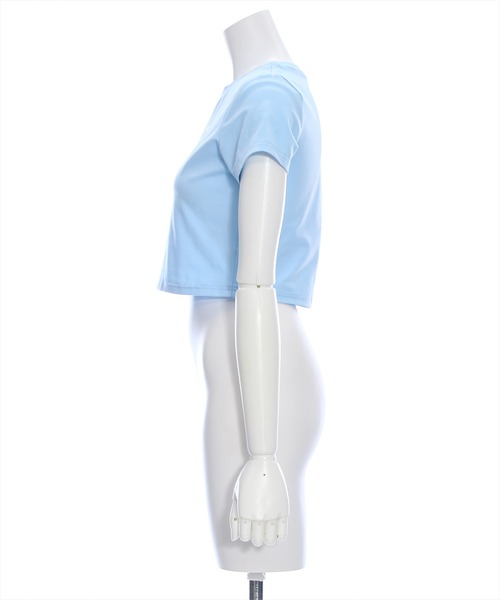 clear（クリア）の「ラインストーンロゴチビTシャツ≪2024SS≫（Tシャツ/カットソー・レディース・オフホワイト/ブラック/サックスブルー・F）」の10枚目の写真