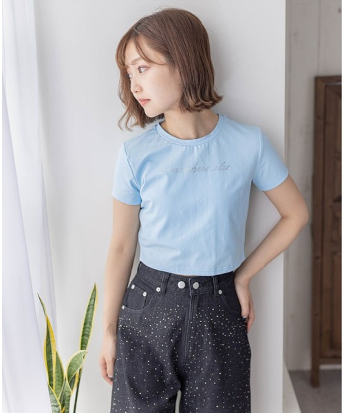 セール】ラインストーンロゴチビTシャツ≪2024SS≫（Tシャツ