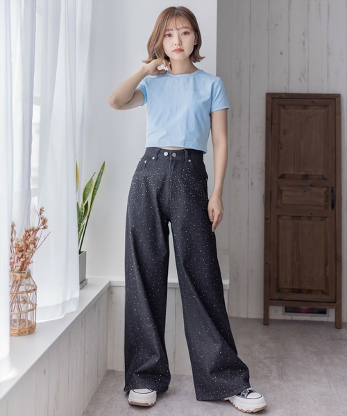 セール】ラインストーンロゴチビTシャツ≪2024SS≫（Tシャツ