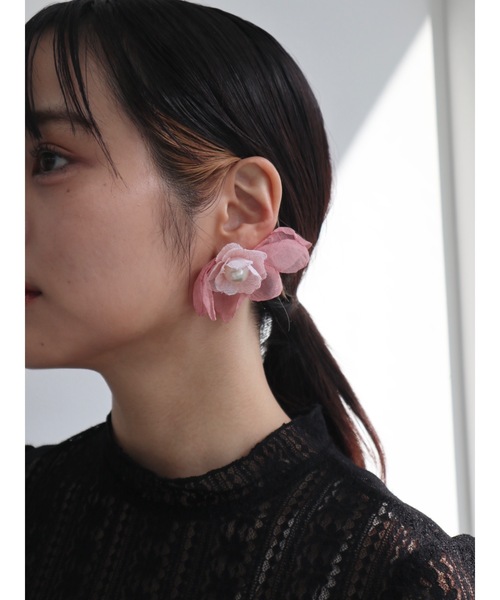 結婚式/オケージョン】sheer petal pierce（ピアス（両耳用
