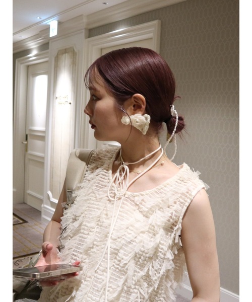 JUMELLE（ジュメロ）の「【結婚式/オケージョン】sheer petal pierce（ピアス（両耳用）・レディース・ピンク/ホワイト・FREE）」の6枚目の写真