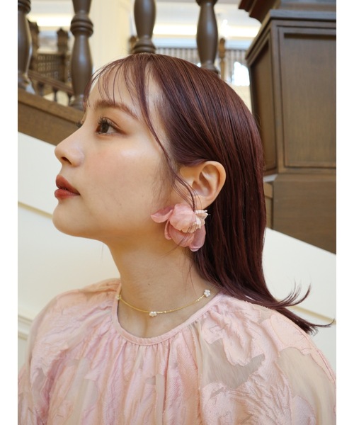 JUMELLE（ジュメロ）の「【結婚式/オケージョン】sheer petal pierce（ピアス（両耳用）・レディース・ピンク/ホワイト・FREE）」の10枚目の写真