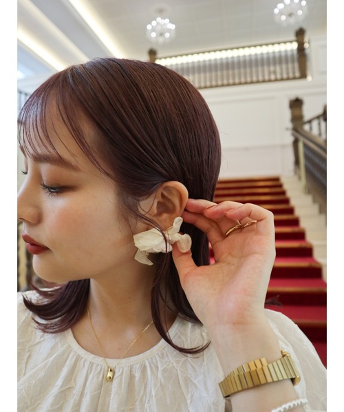 JUMELLE（ジュメロ）の「【結婚式/オケージョン】sheer petal pierce（ピアス（両耳用）・レディース・ピンク/ホワイト・FREE）」の14枚目の写真