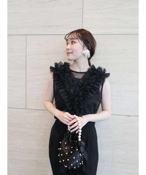 JUMELLE（ジュメロ）の「【結婚式/オケージョン】sheer petal pierce（ピアス（両耳用）・レディース・ピンク/ホワイト・FREE）」の4枚目の写真