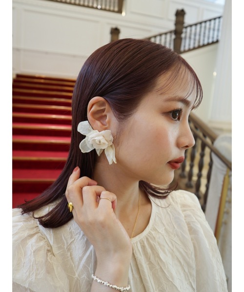 結婚式/オケージョン】sheer petal pierce（ピアス（両耳用
