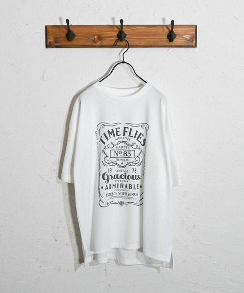Anytime Songs(エニータイムソングス)の「16/TC 天竺プリントTシャツ(ダイス、ジャックダニエル、看板係)(Tシャツ/カットソー・メンズ・グレー系その他/チャコール/ホワイト系その他2/ブラック系その他2/グレー系その他2/ブラック/ホワイト/ホワイト系その他/ブラック系その他・LARGE/X-LARGE/MEDIUM)」の2枚目の写真
