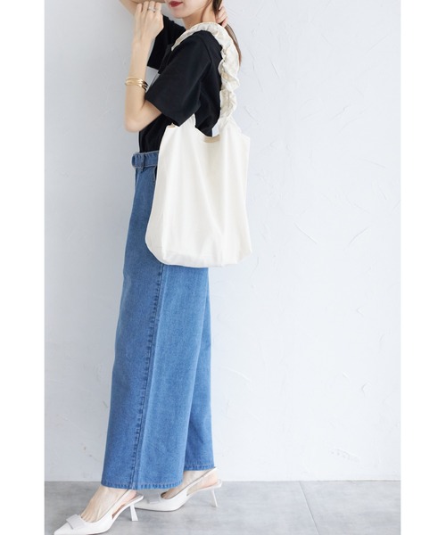 &. NOSTALGIA（アンドドットノスタルジア）の「【ZOZO限定】フリルトートバッグ（トートバッグ・レディース・ピンク/キナリ/ブラック・FREE）」の21枚目の写真