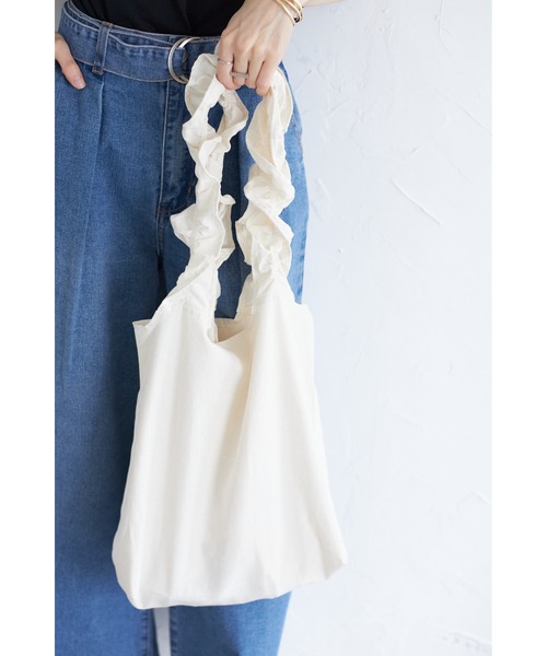 &. NOSTALGIA（アンドドットノスタルジア）の「【ZOZO限定】フリルトートバッグ（トートバッグ・レディース・ピンク/キナリ/ブラック・FREE）」の20枚目の写真