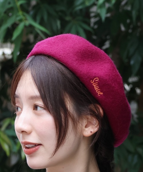 チチカカ(チチカカ)の「ラメ刺繍ベレー(ハンチング/ベレー帽・レディース・ベージュ/ボルドー/カーキ/ブラック・FREE)」の4枚目の写真