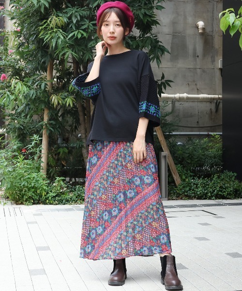 チチカカ(チチカカ)の「ラメ刺繍ベレー(ハンチング/ベレー帽・レディース・ベージュ/ボルドー/カーキ/ブラック・FREE)」の8枚目の写真