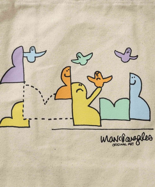 Mark Gonzales（マーク・ゴンザレス）の「【WEB・直営店限定】MARK GONZALES ARTWORK COLLECTION(マーク ゴンザレス)スクエアトートバッグ（トートバッグ・メンズ・ホワイト系1/ホワイト系2/ホワイト系3/ホワイト系4/ホワイト系5・FREE）」の9枚目の写真