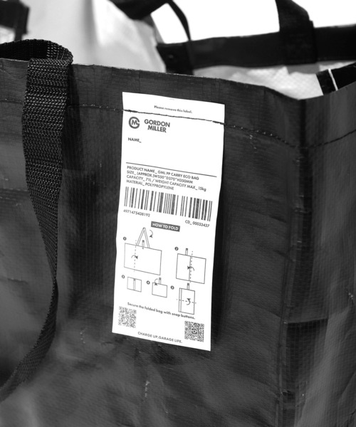 GORDON MILLER（ゴードンミラー）の「GORDON MILLER PP キャリー エコバッグ（エコバッグ/サブバッグ・メンズ・ブラック・22）」の15枚目の写真
