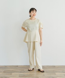 ITEMS URBANRESEARCH | ペプラムトップス×テーパードパンツ(パンツドレス)