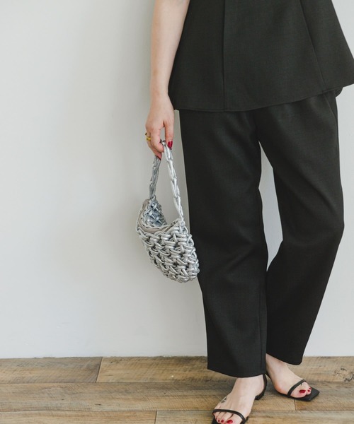 haco!　ハコ　セットアップ　ペプラム　トップス　テーパードパンツ　グレー ITEMS URBANRESEARCH（アイテムズ アーバンリサーチ）の