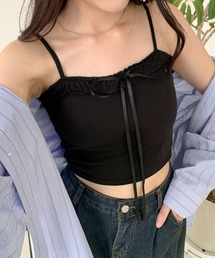 MECRE フリルキャミソール ブラック F MECRE フリルキャミソール ブラック F MECRE（メクル）の