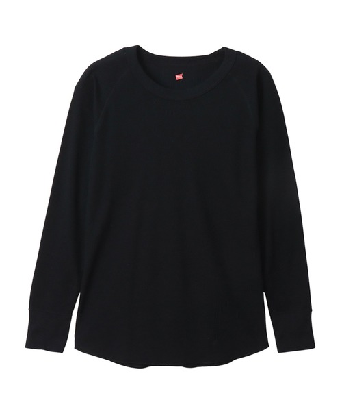 HANES(ヘインズ)の「【Hanes/ヘインズ】レディース クルーネック(Tシャツ/カットソー・レディース・ブラック/オフホワイト/ヘザーグレー/ダークネイビー・FREE)」の1枚目の写真