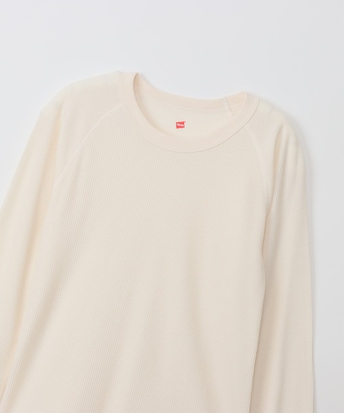 HANES(ヘインズ)の「【Hanes/ヘインズ】レディース クルーネック(Tシャツ/カットソー・レディース・ブラック/オフホワイト/ヘザーグレー/ダークネイビー・FREE)」の17枚目の写真