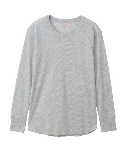 HANES(ヘインズ)の「【Hanes/ヘインズ】レディース クルーネック(Tシャツ/カットソー・レディース・ブラック/オフホワイト/ヘザーグレー/ダークネイビー・FREE)」の11枚目の写真