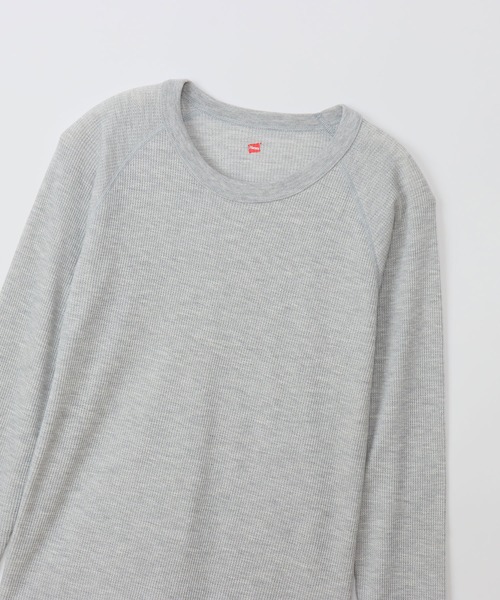HANES(ヘインズ)の「【Hanes/ヘインズ】レディース クルーネック(Tシャツ/カットソー・レディース・ブラック/オフホワイト/ヘザーグレー/ダークネイビー・FREE)」の13枚目の写真