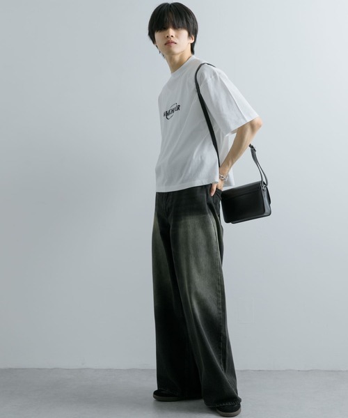 SENSE OF PLACE by URBAN RESEARCH（センスオブプレイスバイアーバンリサーチ）の「ロゴグラフィックボクシーTシャツ(5分袖)（Tシャツ/カットソー・メンズ・ホワイト/カーキ/ブラック・MEDIUM/LARGE）」の16枚目の写真